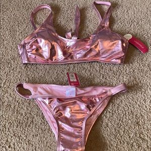 Pink Metallic Bikini
